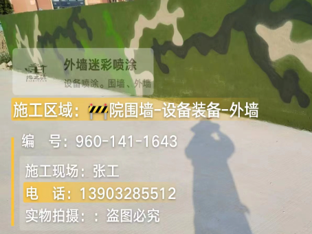 牡丹江 迷彩漆喷涂价格（按平方米计费）